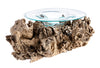 Vaso madeira natura 35X35X17