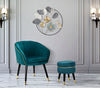 Cadeirão Paris Azul/Dourado