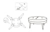 Pouf Paris XXL Branco