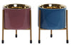 Floreira Porcelana e Metal 10,5X10,5X13,5  (2 modelos)