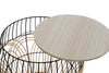 Mesa ferro rattan preto 63X63X45