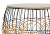 Mesa ferro rattan preto 63X63X45