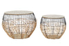 Mesa ferro rattan preto 63X63X45